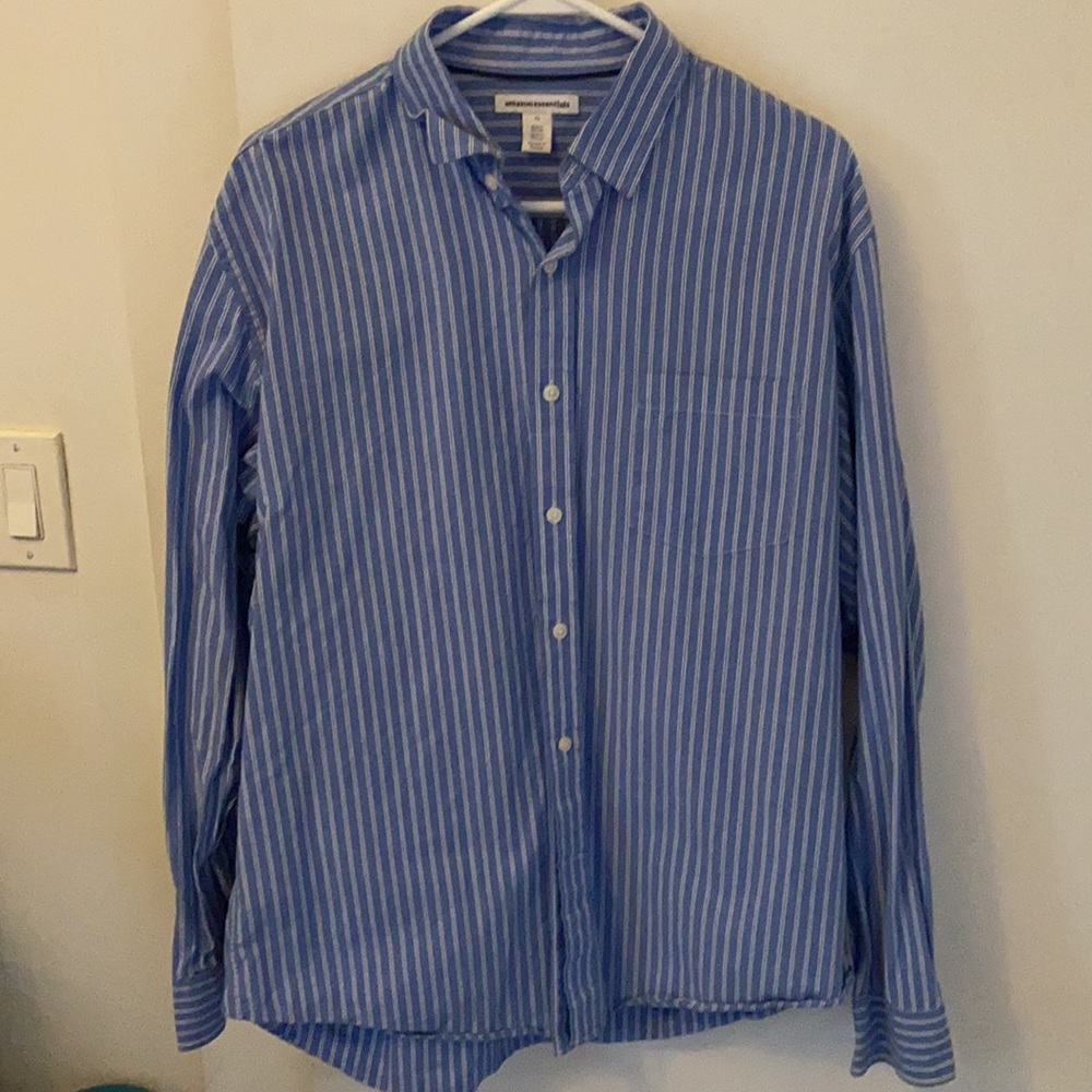 Blue Striped Long Sleeve Button-Down